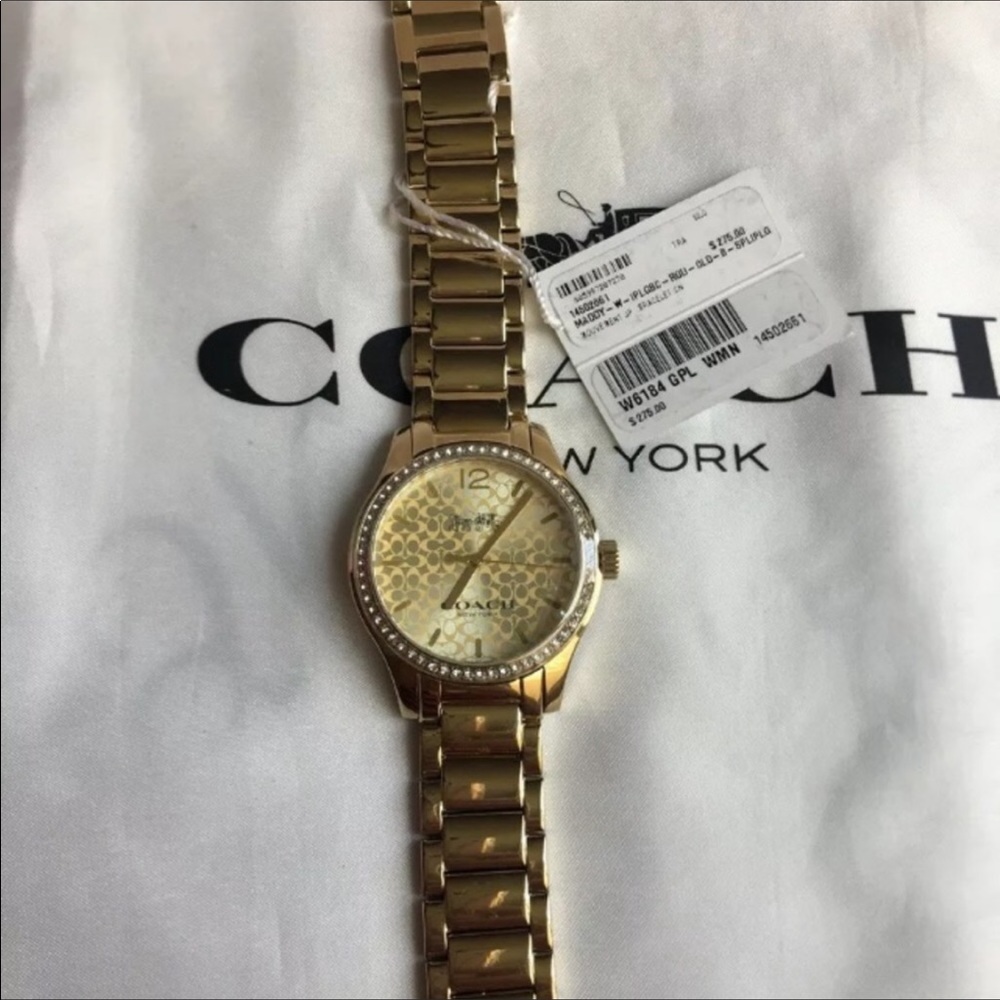 COACH Womens WATCH Maddy GOLD with CRYSTAL… - Picture 6 of 7